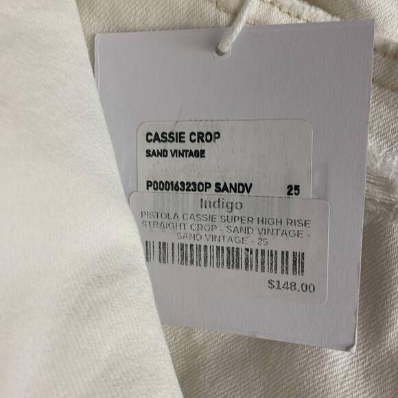 New! Pistola Cassie Crop Super High Rise Straight Crop Women's 25 - Picture 12 of 12